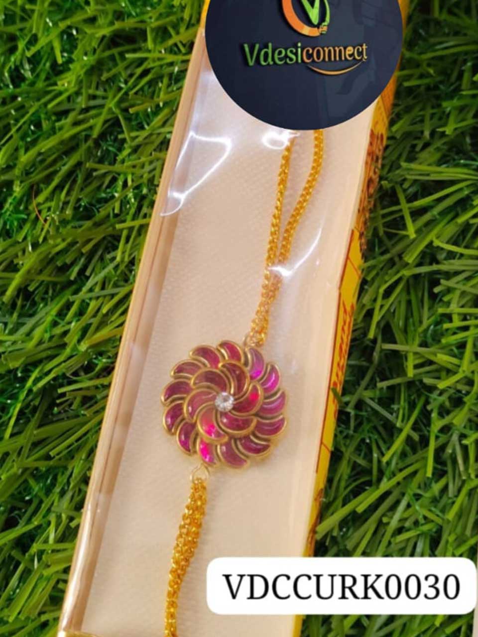 Chain with pendant Rakhi -Handcrafted