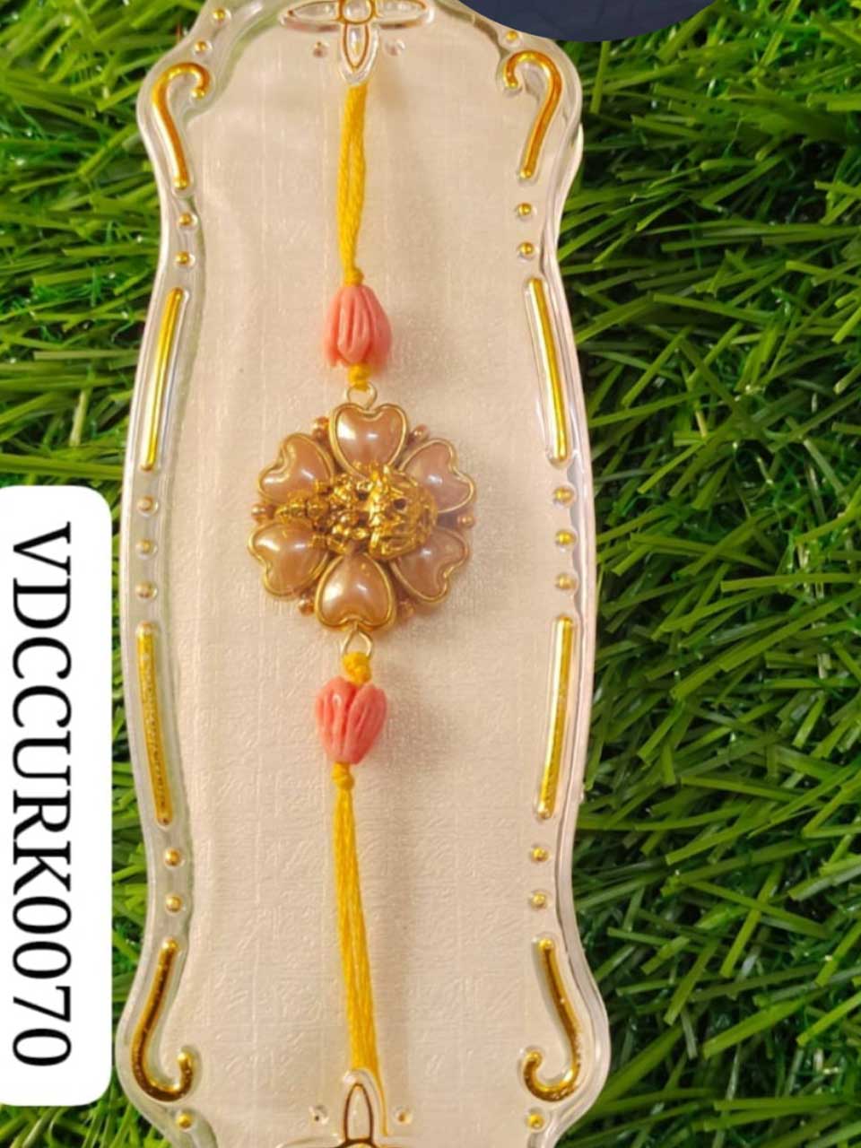 Thread With Pendant Rakhi-Handcrafted