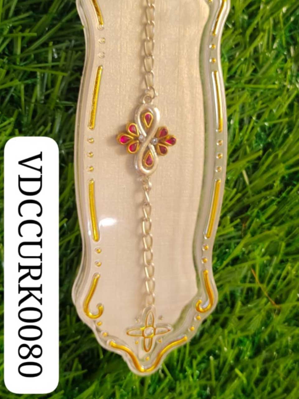 Silver With Pendant Rakhi-Handcrafted