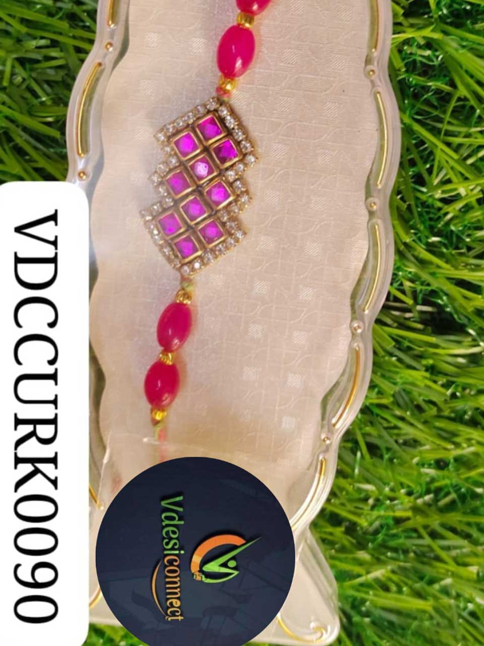 Beads With Pendant Rakhi-Handcrafted