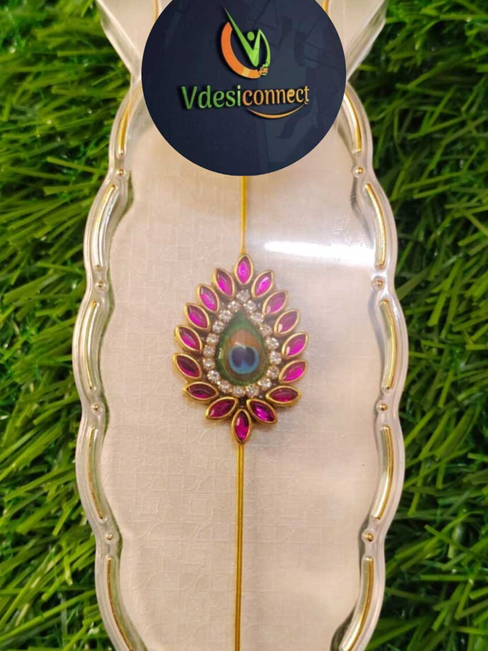 Invisible peacock Rakhi -Handcrafted