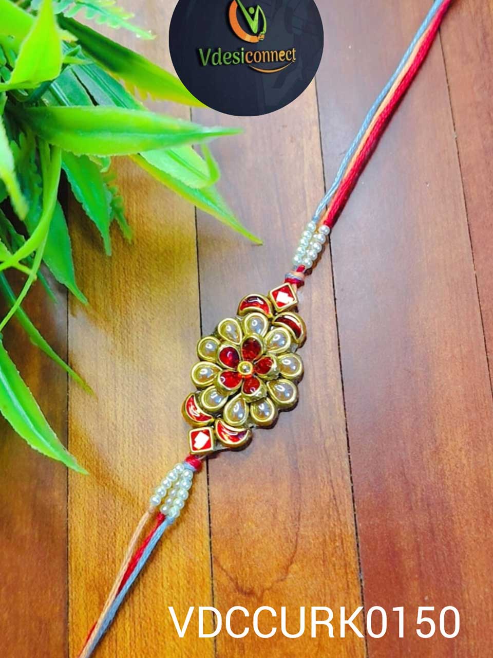 Beautiful Kundans Rakhi-Handcrafted