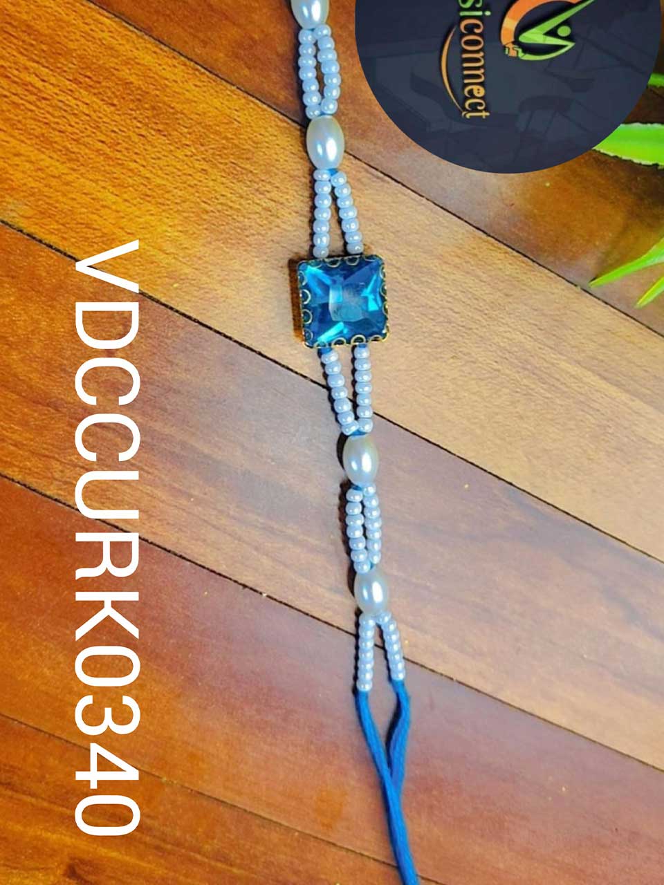 Stone With Beads Rakhi-Handcrafted