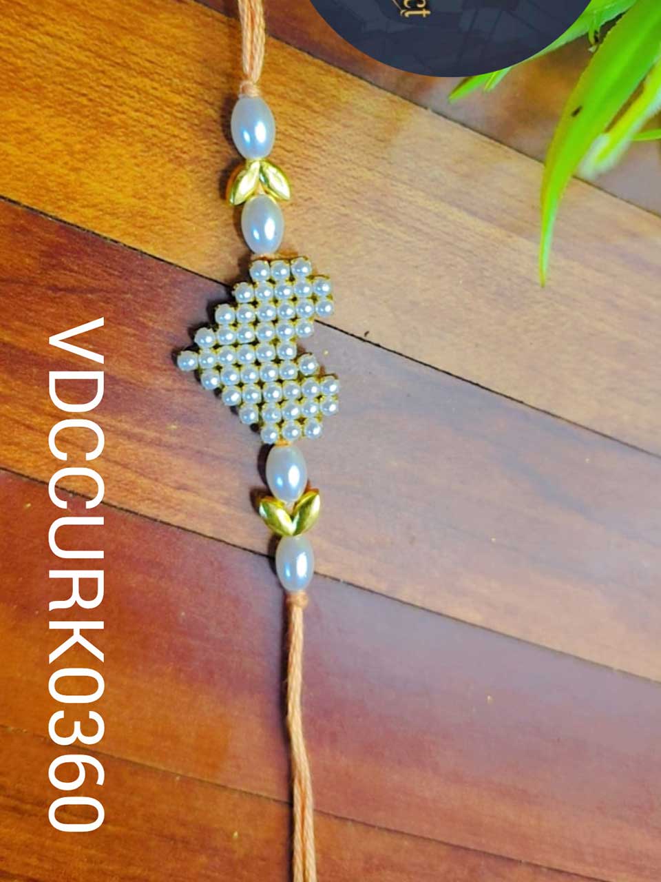 Heart With Beads Rakhi-Handcrafted
