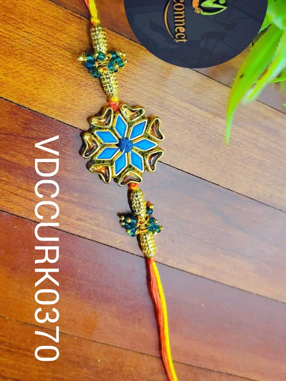 Colourfull Kundans Rakhi-Handcrafted