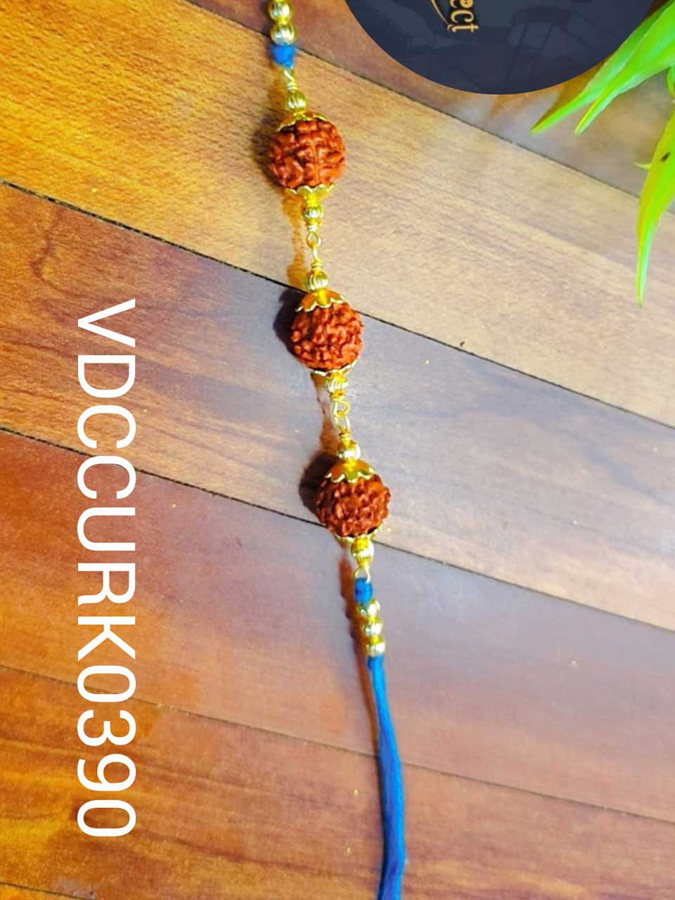 Beautiful Rudraksha Rakhi -Handcrafted