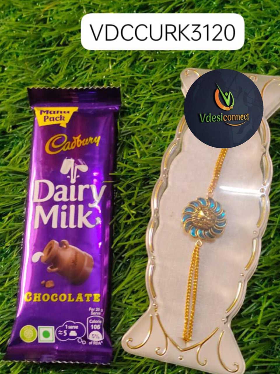 Lion pendant Rakhi With Chocolate